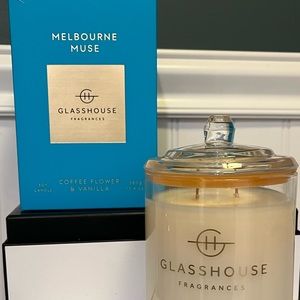 Glasshouse Fragrances MELBOURN MUSE Candle, Triple Scented 13.4 oz Soy Candle BN
